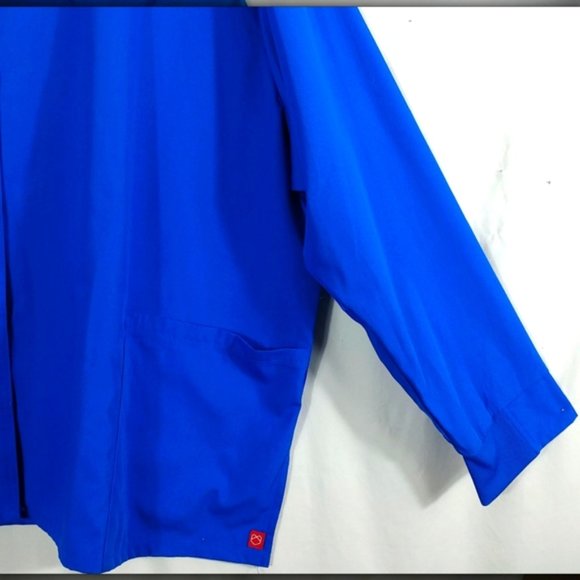 Red Panda Blue Long Sleeve Snap Buttons Pockets Nurses Top Women's Plus Size 5X - Picture 5 of 10
